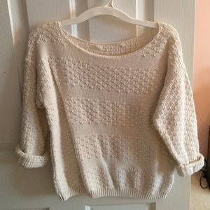 Creme knit sweater.