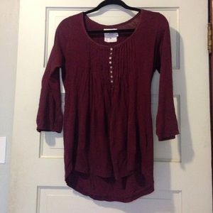 H&M wine red/purple fall blouse with 3/4 sleeves