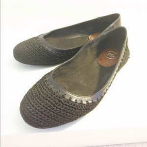 The Sak woven metallic ballet flats size 6