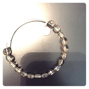 Silver beaded with smokey gray beads Alex and Ani