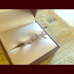 14 kt white gold semi mount