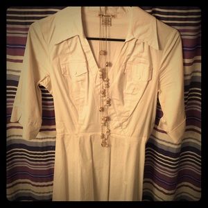 White nurses style retro dress