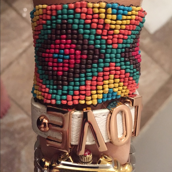 "LOVE" and beaded bracelets; sold together