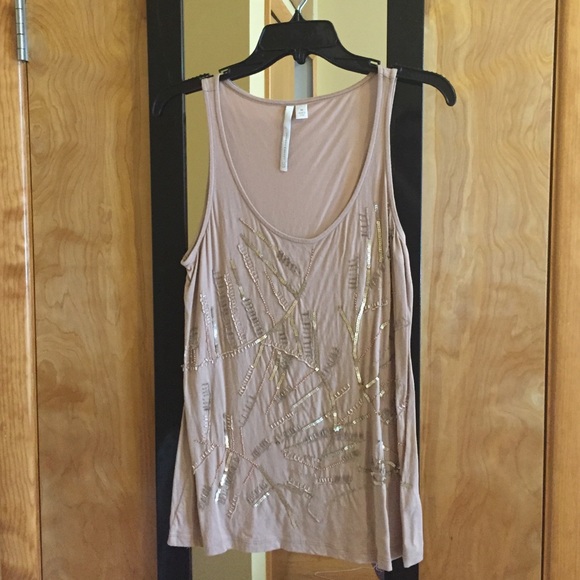 Lauren Conrad Fall Tank - Pink w/ Beads