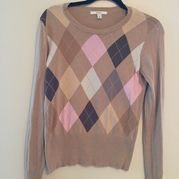 Tan Argyle Sweater