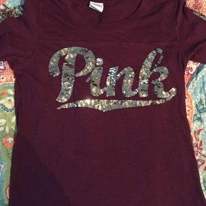 Victoria's Secret maroon shirt