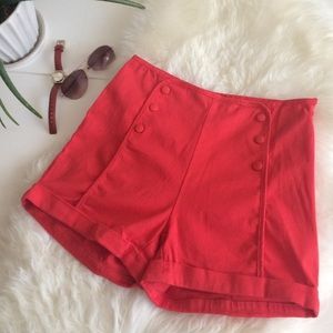 High-waisted sailor shorts
