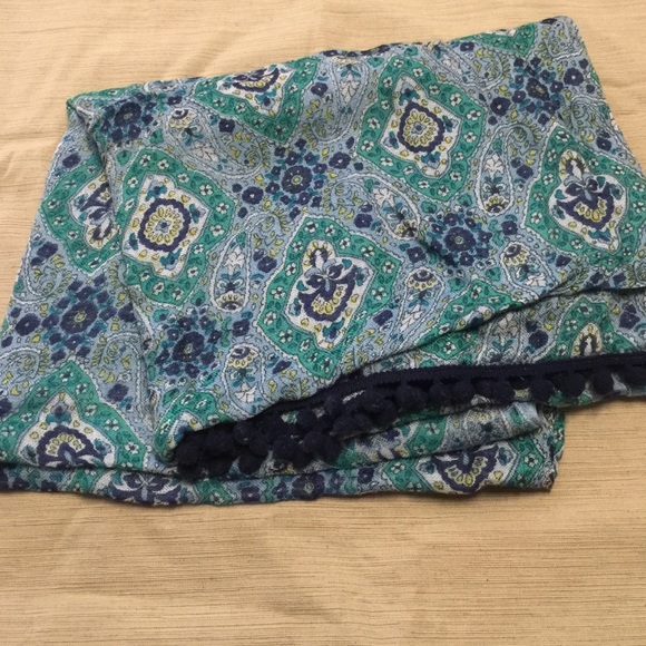 Blue and green scarf