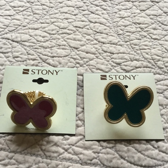 2 Stony Stretch Rings - Picture 1 of 4