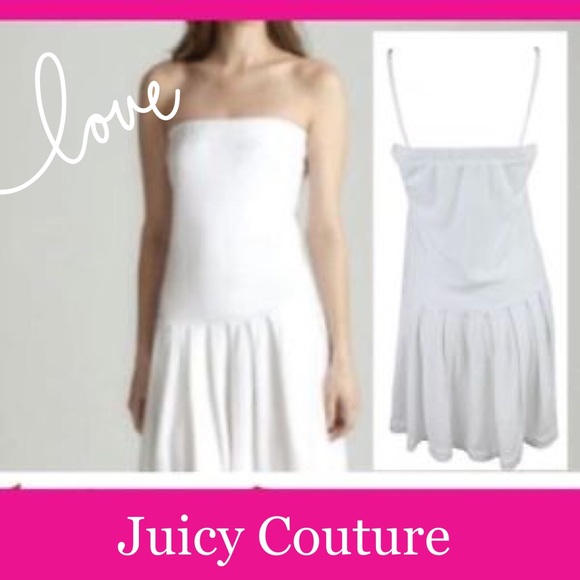 🐊Juicy Couture NWT White Micro Strapless Dress🐊