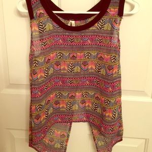 Hippy/feather patterned blouse