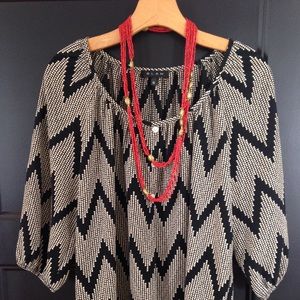 Polka Dot Chevron Blouse