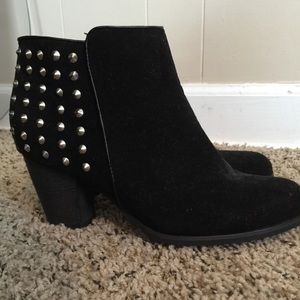 Black Ankle Boots with Studs