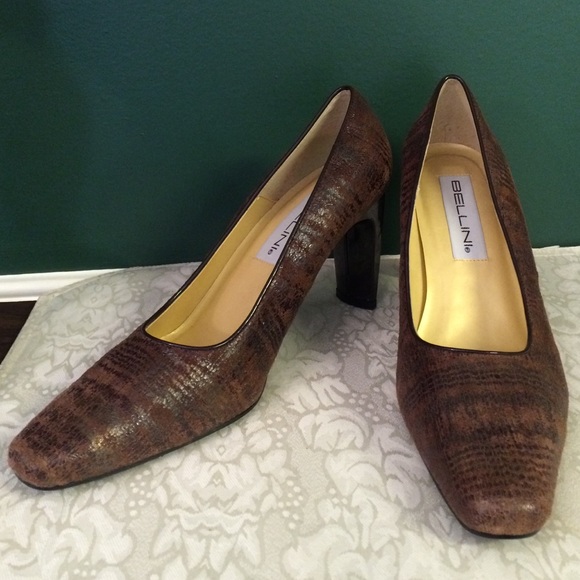 Bellini brown leather heels