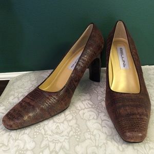 Bellini brown leather heels