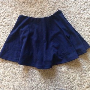Simple navy blue a-line skater skort