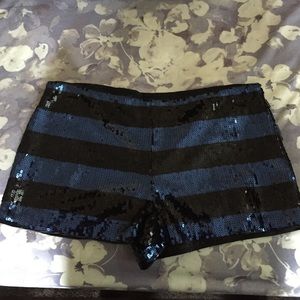 Sequined shorts. Worn once. Like new.