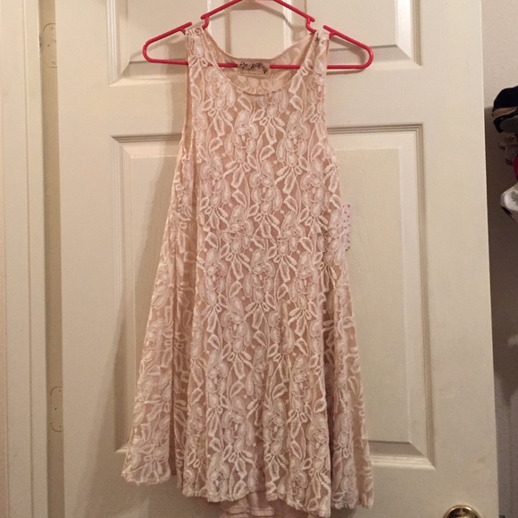 Tan fit and flare Free People dress