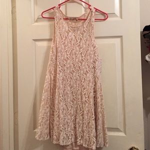 Tan fit and flare Free People dress