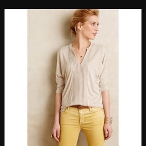 Oatmeal Anthropologie front pleated top Oatmeal Anthropologie front pleated top