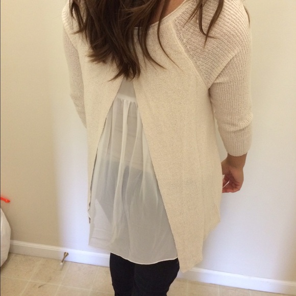 Anthropologie Sweaters - Cream Anthropology sweater. Beautifully made!