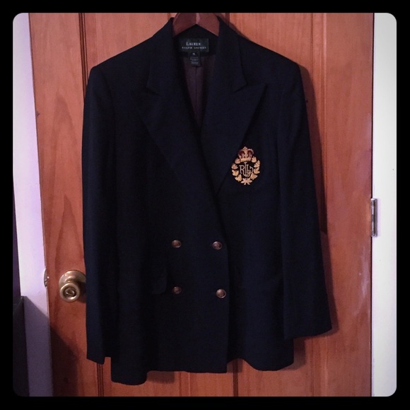 Ralph Lauren double breasted worsted wool blazer