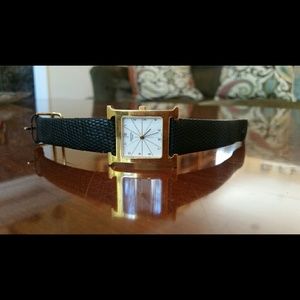 Hermes Men's Watch with Genuine Lizard Band
