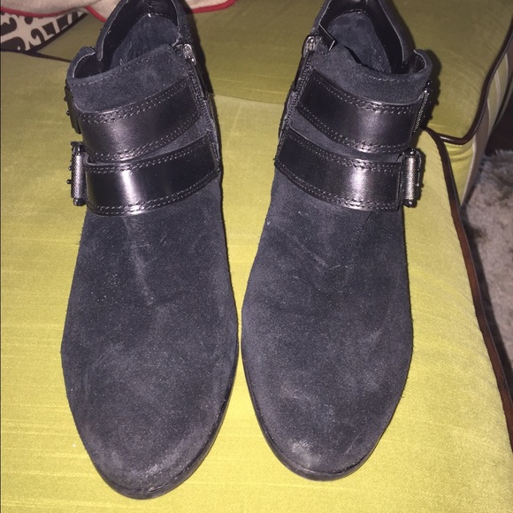 Sam Edelman black suede booties.Size 9.5.