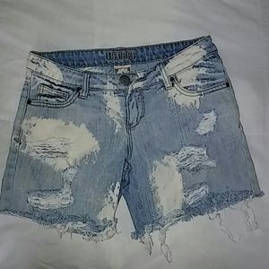 Decree destroyed light blue shorts