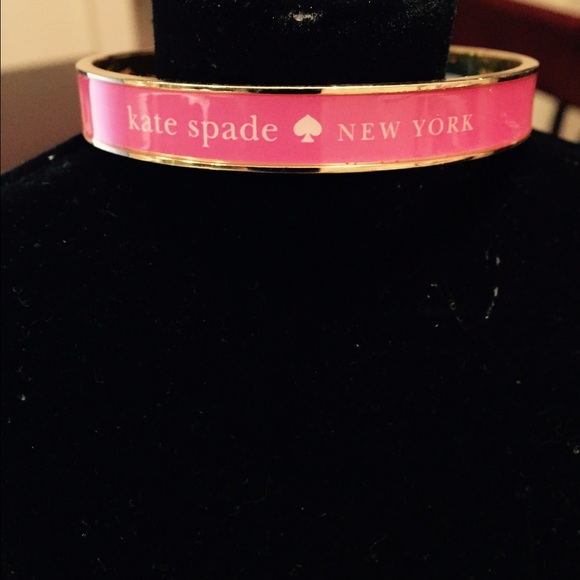 Kate Spade Bangle Bracelet in Pink with Gold Tone