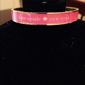 Kate Spade Bangle Bracelet in Pink with Gold Tone