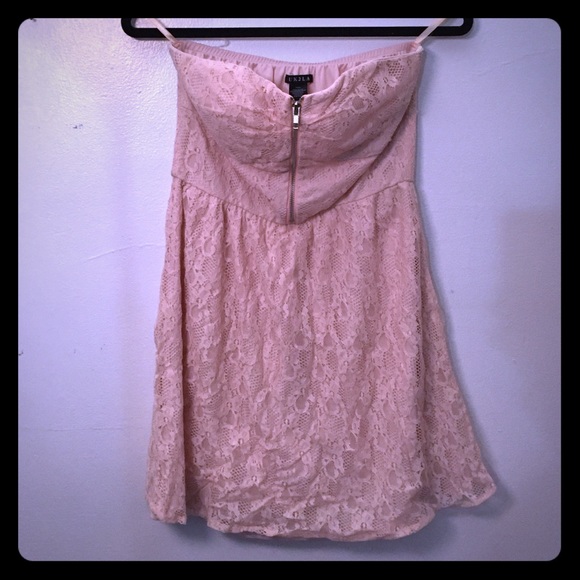 Pink lace dress