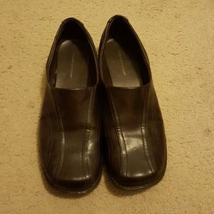 Brown loafer shoes