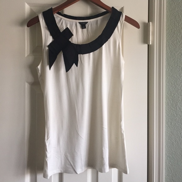 Ann Taylor ribbon neck tank