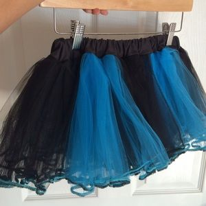 Handmade black and blue tutu (Halloween costume)
