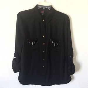 2b Bebe blouse with Golden Studs