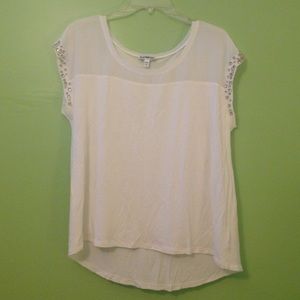 White studded  express tee