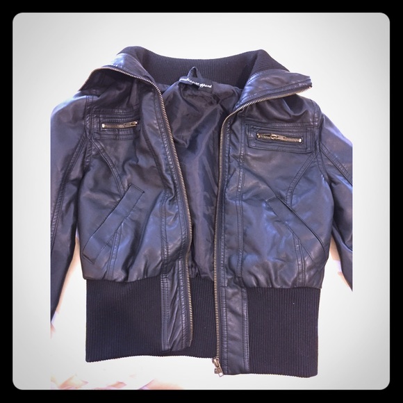 NWOT never worn faux leather jacket 😎
