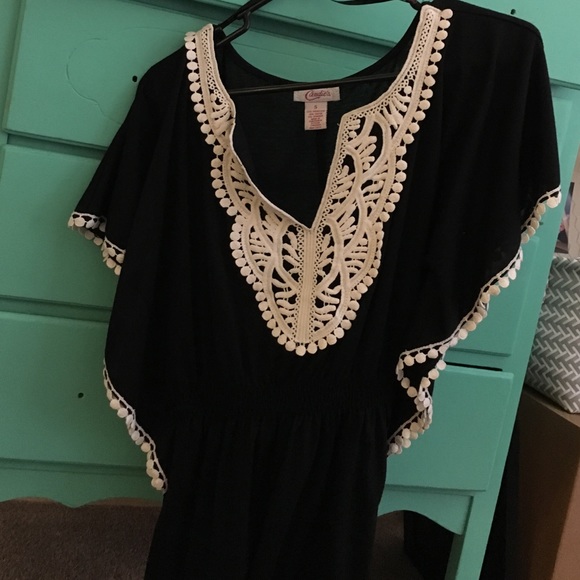 A black, white dress!