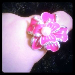 Pink flower ring
