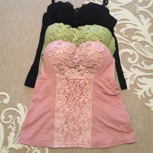 Bundle of three corset top