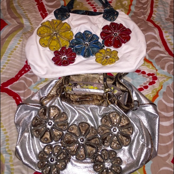 Large Zipper Flower Totes