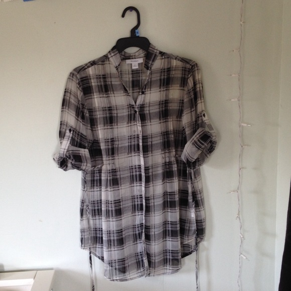 Plaid long shirt