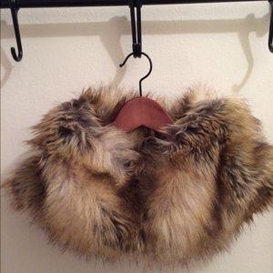 MICHAEL KORS FAUX fur neck warmer-Multi Brown