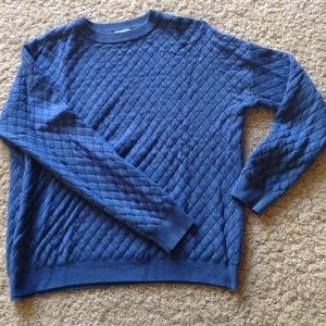 Royal blue quilted comfy sweater