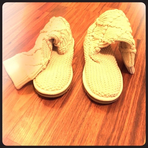 Cream colored UGG boots