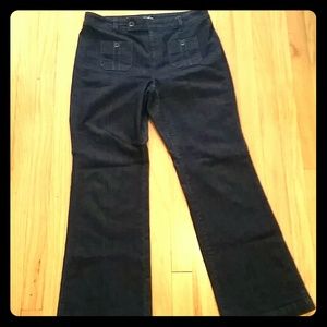 LOFT dark denim flare jeans