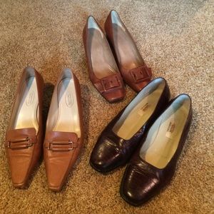 Group of Talbots Low Brown Heels