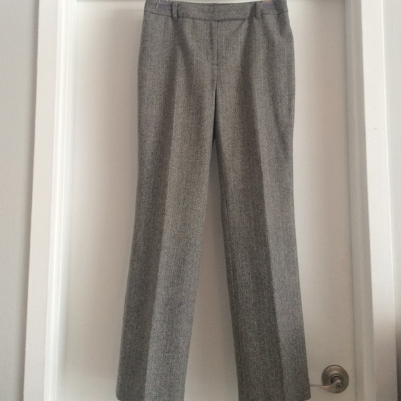 Ann Taylor Wool Herring Bone Pants. 4 Petite.