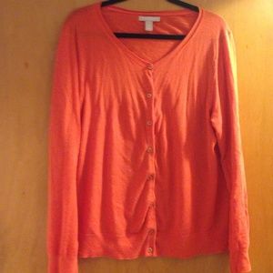 Orange sweater cardigan